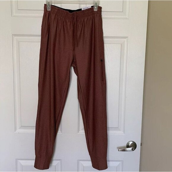 Old Navy Stretch Tech Dry Quick Brown Jogger Pants Women's Small Pockets NWT - Picture 1 of 14